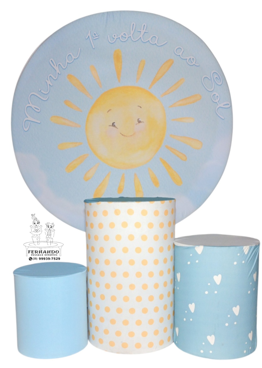 Kit Minha Primeira Volta Ao Sol Azul 02 - FERNANDO FESTAS E EVENTOS