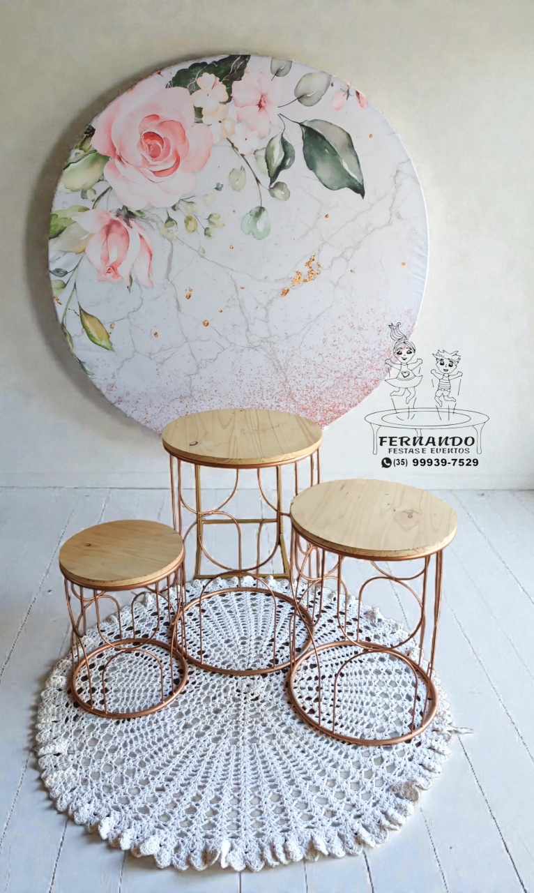 Painel Floral Mármore 01 - FERNANDO FESTAS E EVENTOS