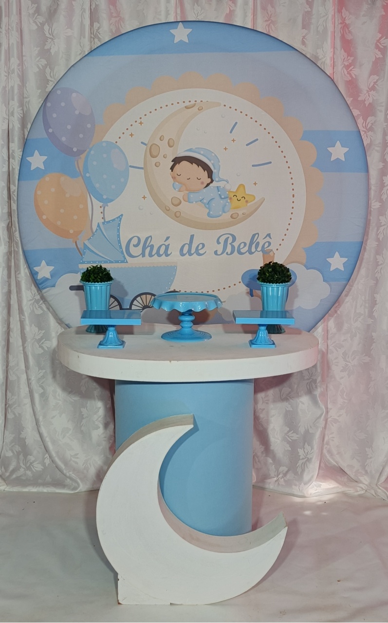 Kit Chá de Bebê Lua Azul 03 - FERNANDO FESTAS E EVENTOS