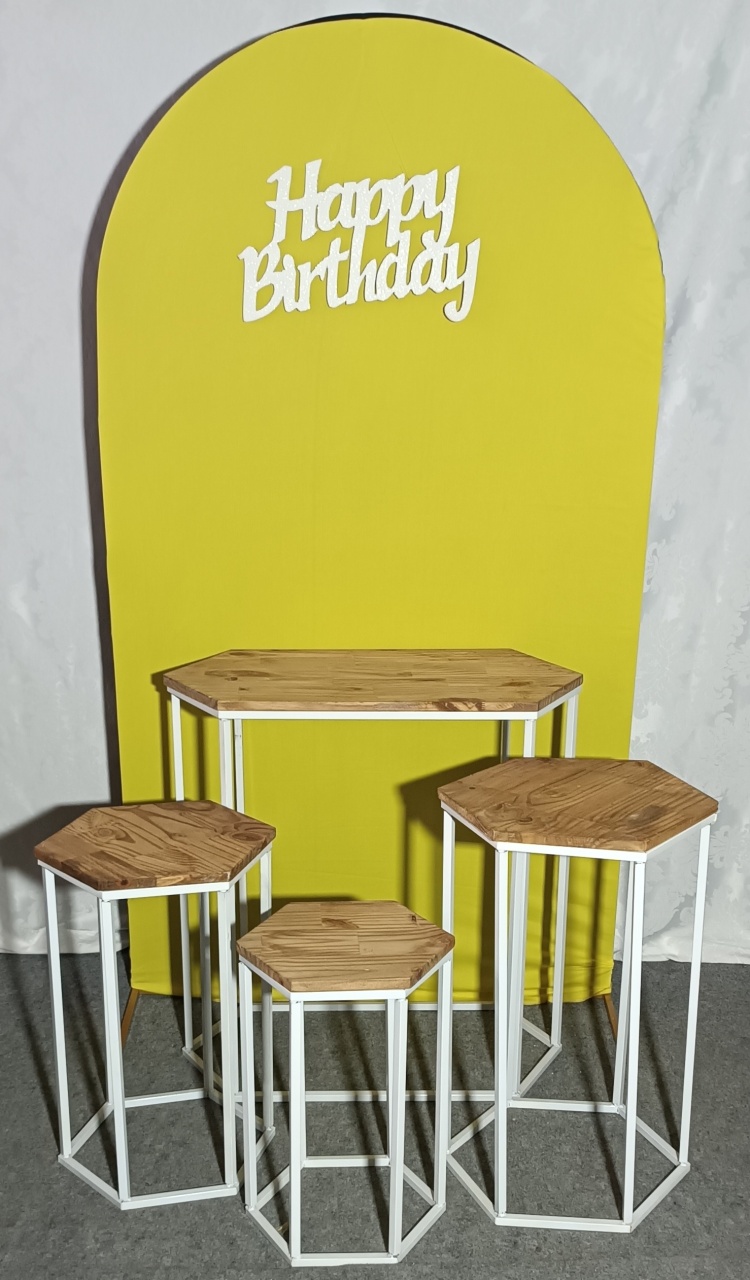 Table Médio Helanca Amarelo (01) - FERNANDO FESTAS E EVENTOS
