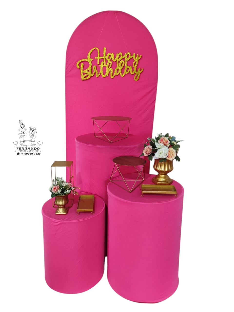 Kit Happy Birthda Pink - FERNANDO FESTAS E EVENTOS