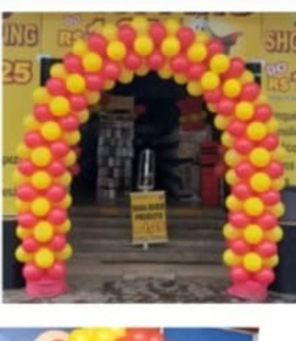 Arco de Balões Amarelo E Vermelho  - FERNANDO FESTAS E EVENTOS