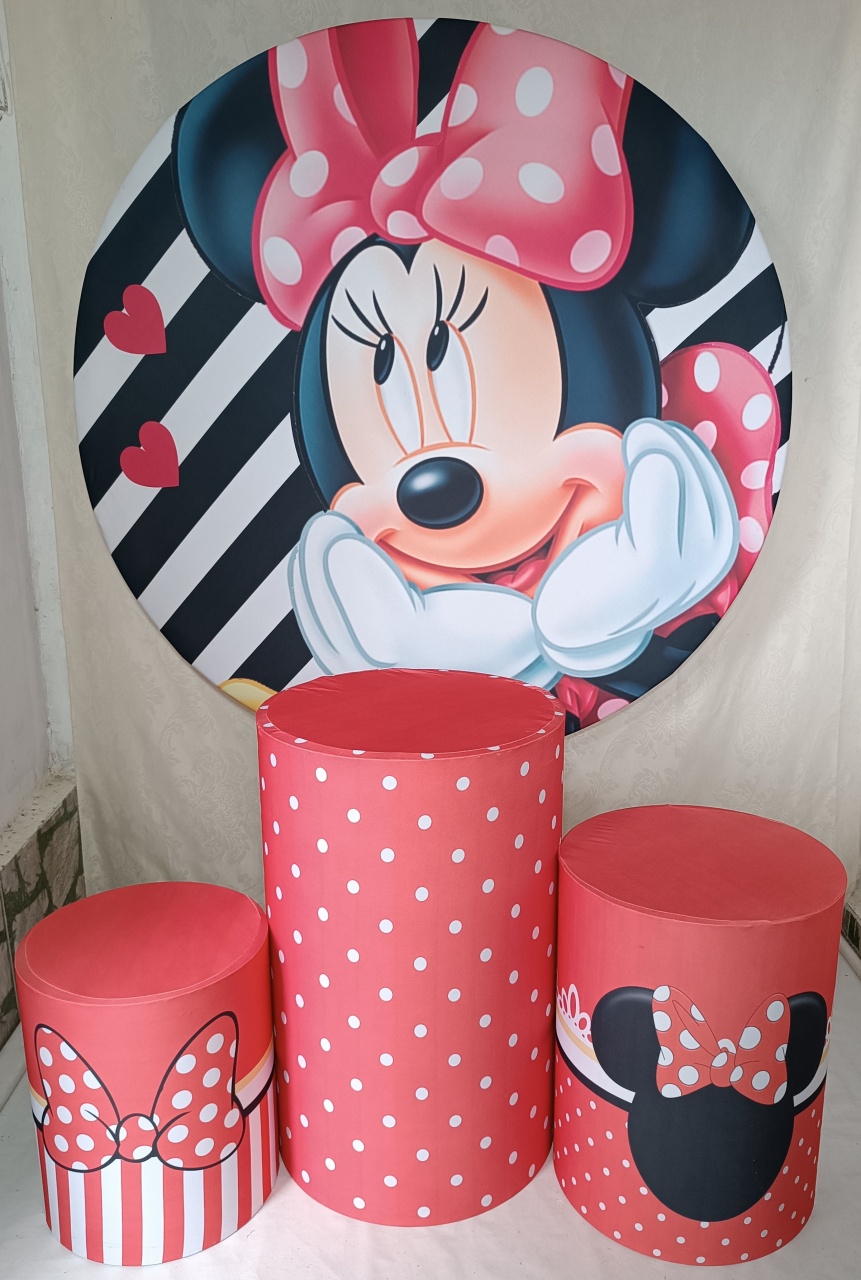 Kit Minnie Vermelho Preto E Branco (01) - FERNANDO FESTAS E EVENTOS