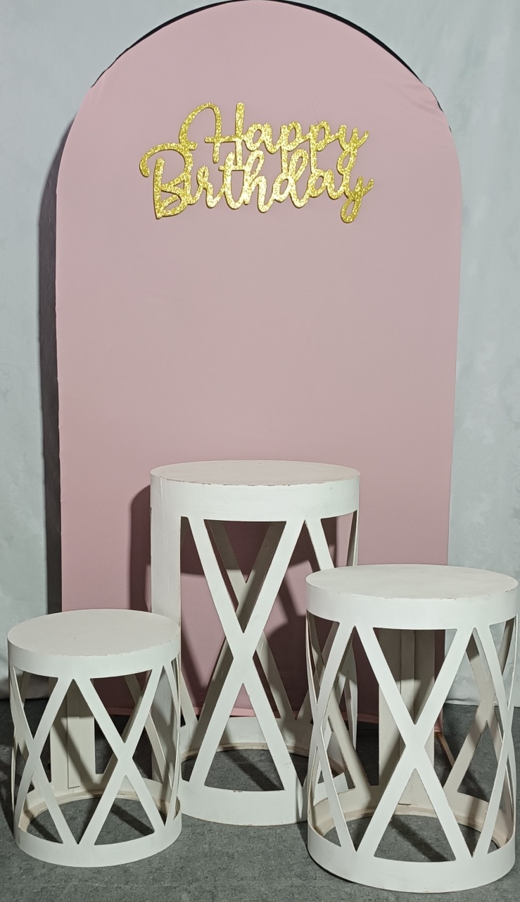 Table Médio Helanca Rosa Claro (01) - FERNANDO FESTAS E EVENTOS