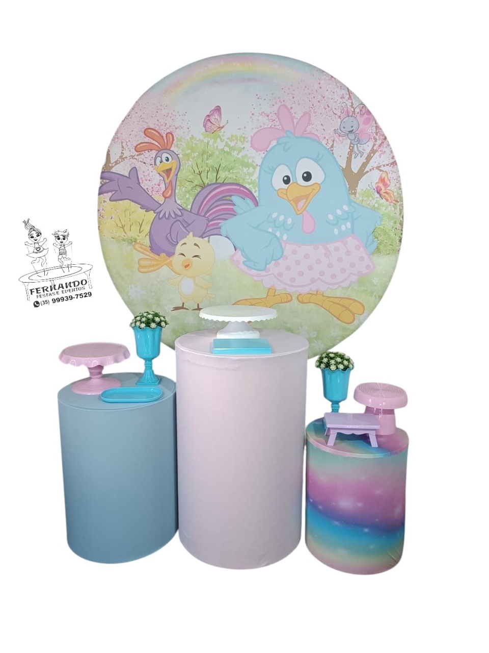 Kit Galinha Pintadinha Rosa Candy (11) - FERNANDO FESTAS E EVENTOS