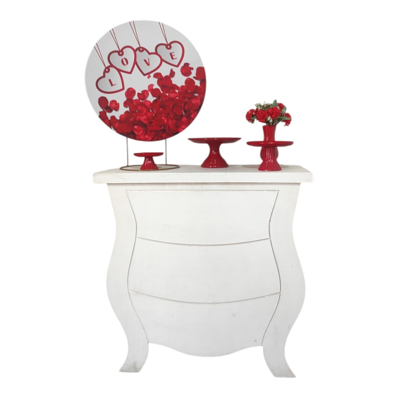 Mini Table (Love) Coração 50X50  - FERNANDO FESTAS E EVENTOS
