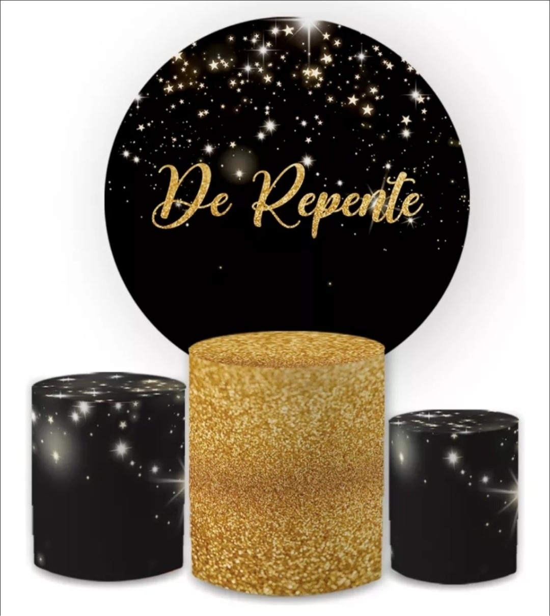 Kit de Repente Preto E Dourado (01) - FERNANDO FESTAS E EVENTOS