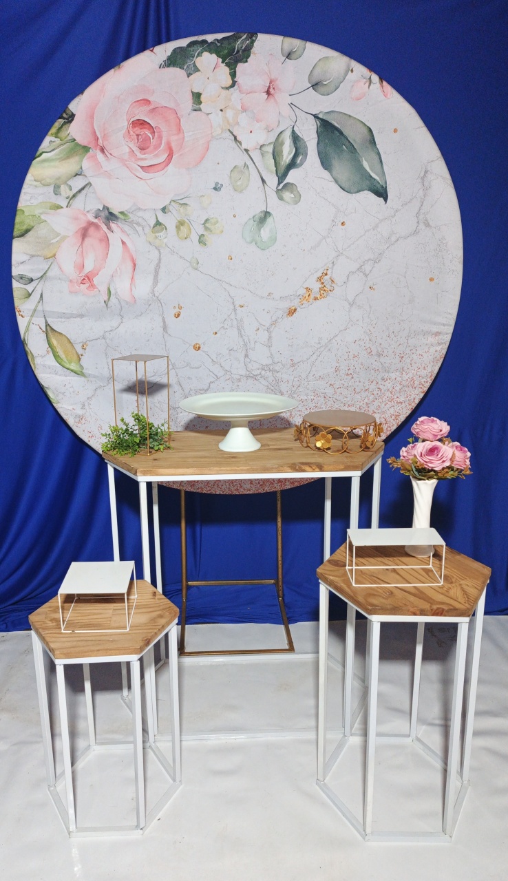 Painel Floral Mármore 11 - FERNANDO FESTAS E EVENTOS