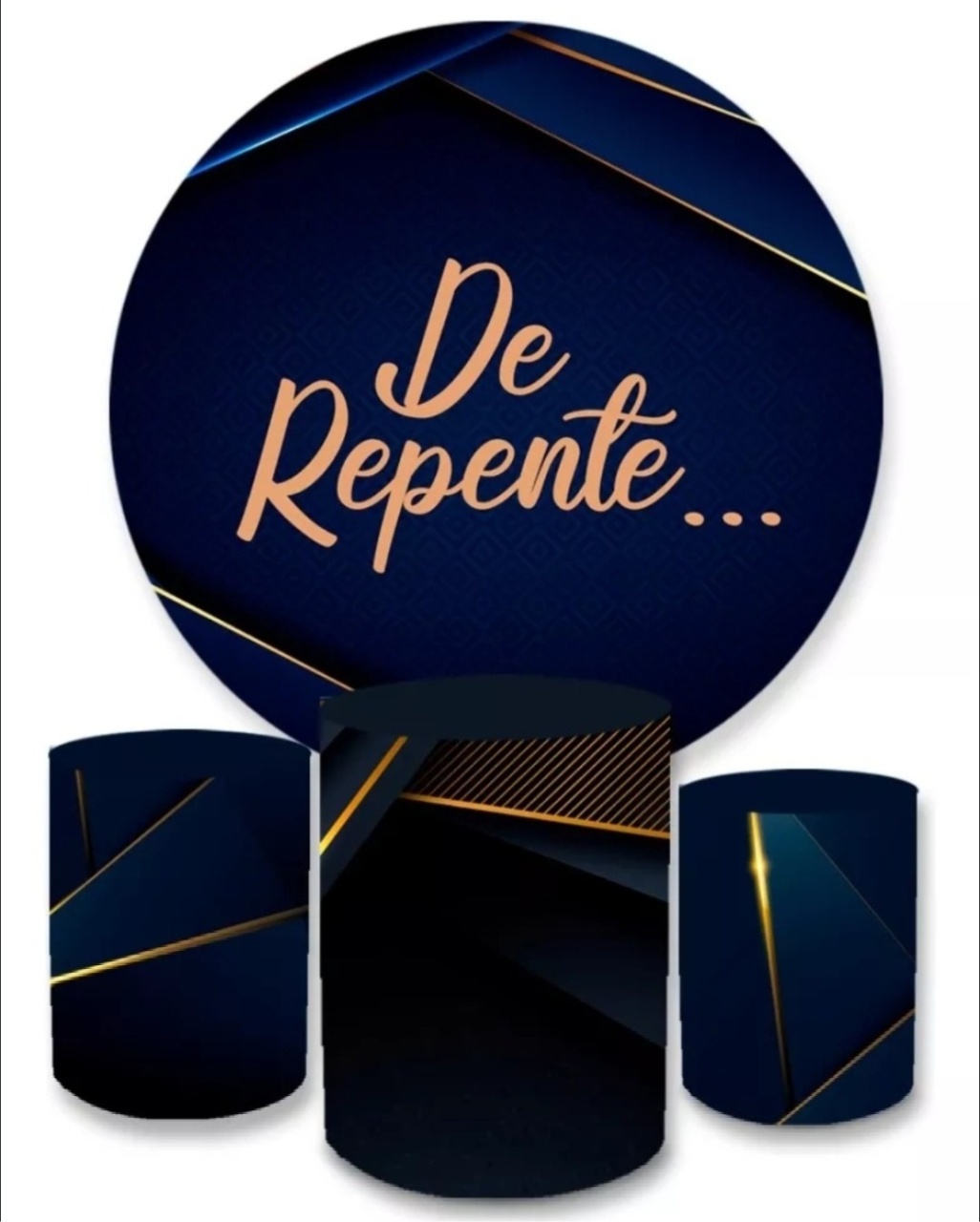 Kit de Repente Azul E Dourado (01) - FERNANDO FESTAS E EVENTOS