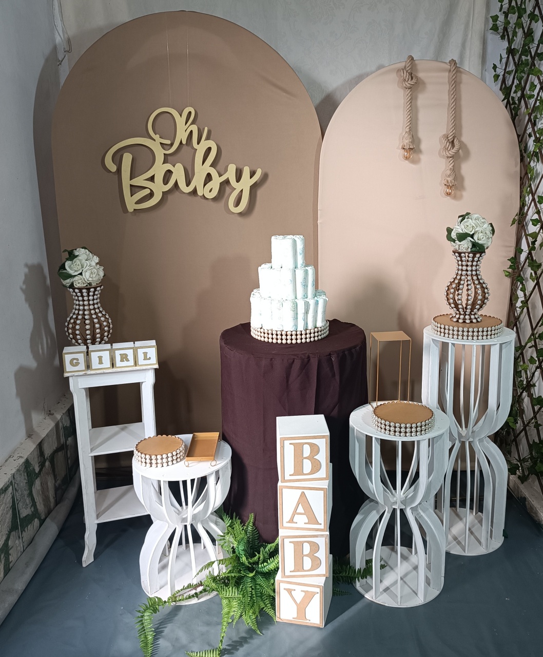 Kit Oh Baby Marrom E Marrom Claro Menina - FERNANDO FESTAS E EVENTOS