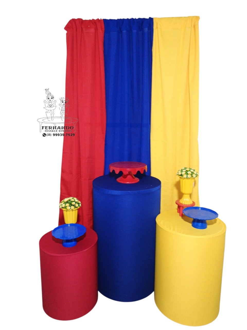 Kit Amarela, Azul E Vermelho 03 - FERNANDO FESTAS E EVENTOS