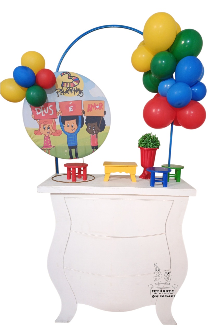 Kit Prata 3 Palavrinhas 50X50 (01)  - FERNANDO FESTAS E EVENTOS