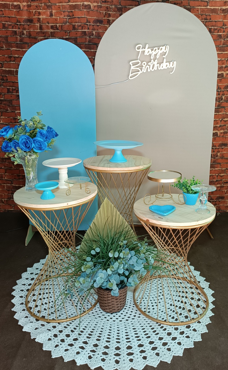 Kit Luxo Beje E Azul Claro (01) - FERNANDO FESTAS E EVENTOS
