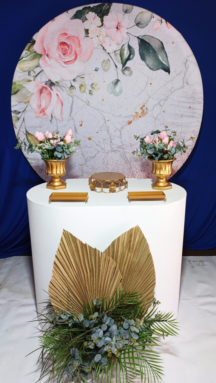 Painel Floral Mármore 08 - FERNANDO FESTAS E EVENTOS