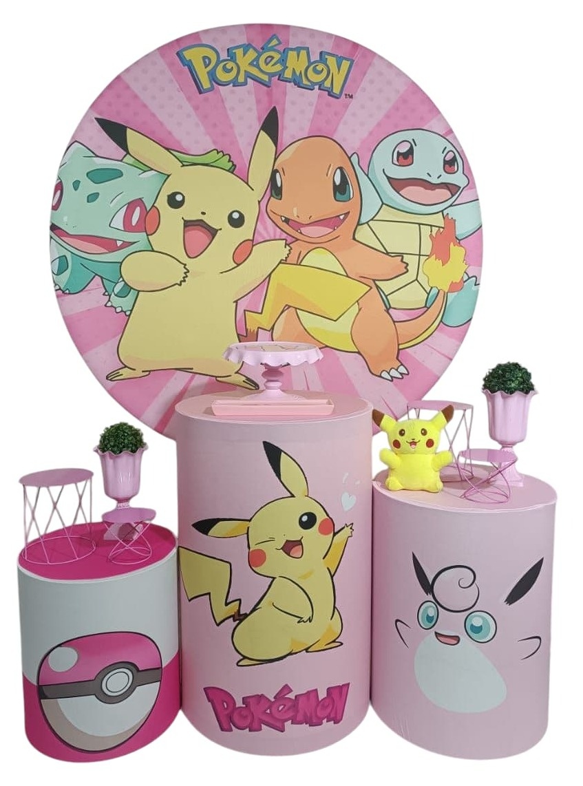 Kit Pokémon Rosa 01 - FERNANDO FESTAS E EVENTOS