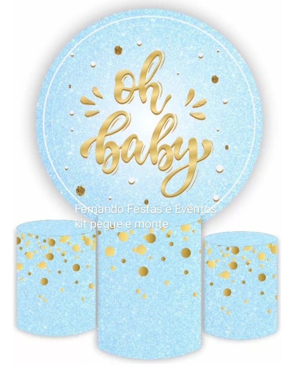 Oh Baby Azul E Dourado 03 - FERNANDO FESTAS E EVENTOS