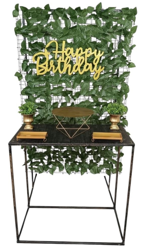 Kit Happy Birthday Dourado E Folhagem - FERNANDO FESTAS E EVENTOS