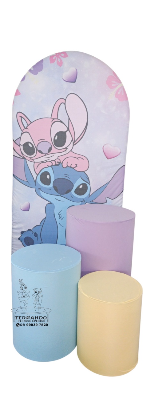 Stitch E A Angel Painel Retangular 01 - FERNANDO FESTAS E EVENTOS