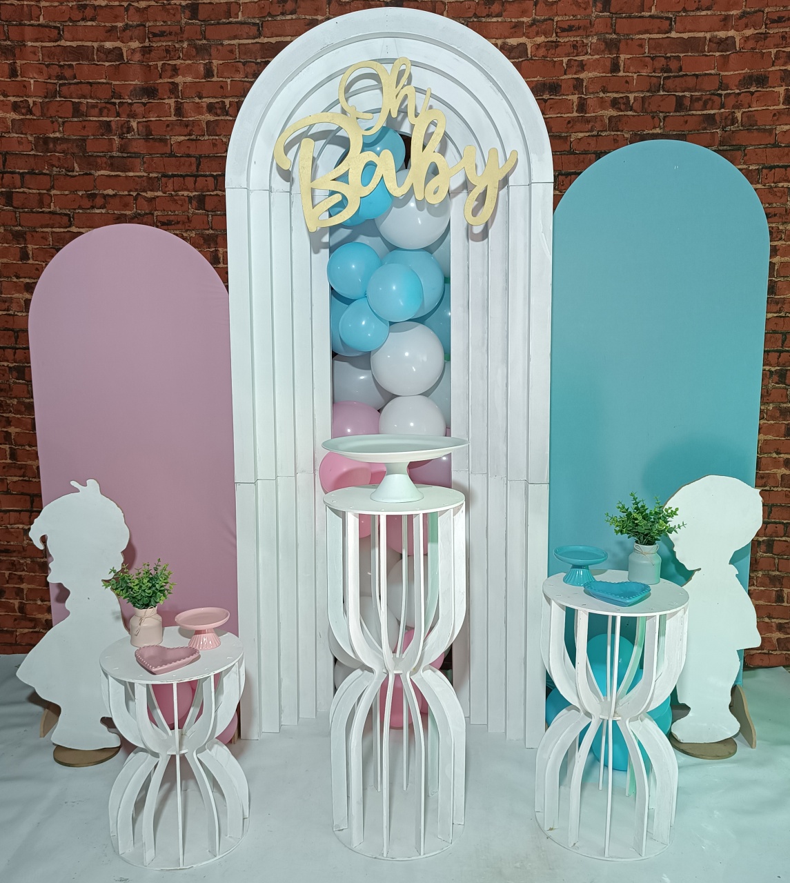 Oh Baby Painel 3 D Mesa Ampulheta (02) - FERNANDO FESTAS E EVENTOS