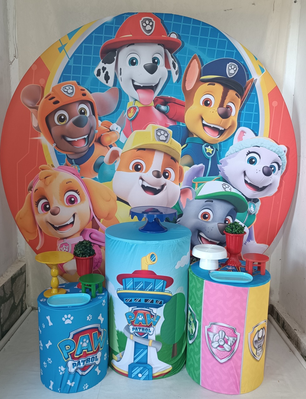 Kit Patrulha Canina Com Painel de 2 X2 - FERNANDO FESTAS E EVENTOS