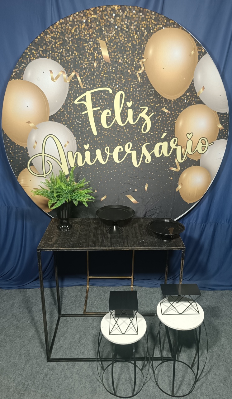 Kit Feliz Aniversário Dourado E Prata (04) - FERNANDO FESTAS E EVENTOS