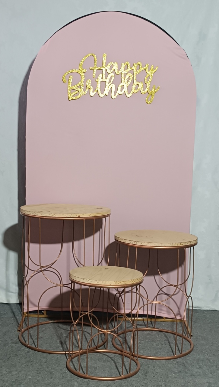 Table Médio Helanca Rosa Claro (02) - FERNANDO FESTAS E EVENTOS