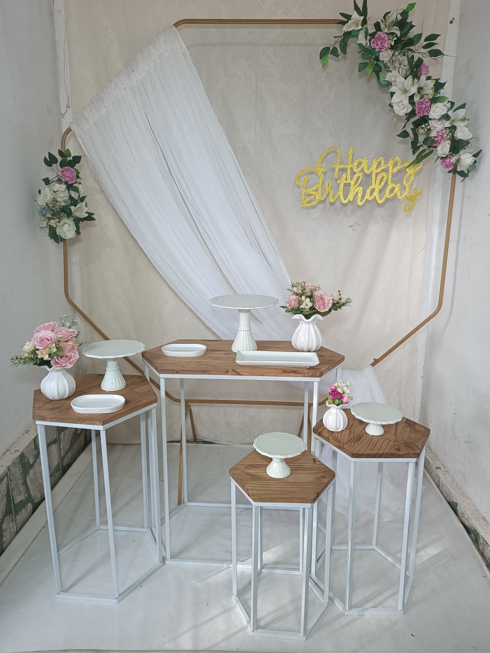 Kit Happy Birthday Luxo Sextavado 01 - FERNANDO FESTAS E EVENTOS