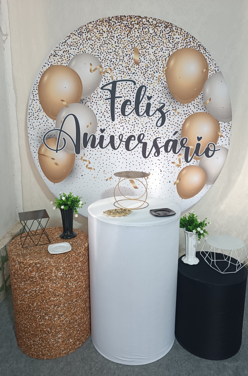 Kit Feliz Aniversário Dourado E Prata (02) - FERNANDO FESTAS E EVENTOS