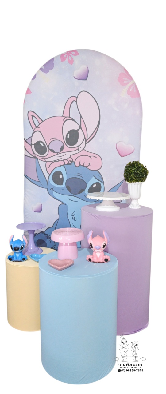 Stitch E A Angel Retangular 02 - FERNANDO FESTAS E EVENTOS