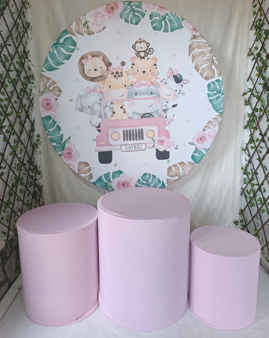 Kit Safari Rosa Jeep Rosa Cilindros Rosa - FERNANDO FESTAS E EVENTOS