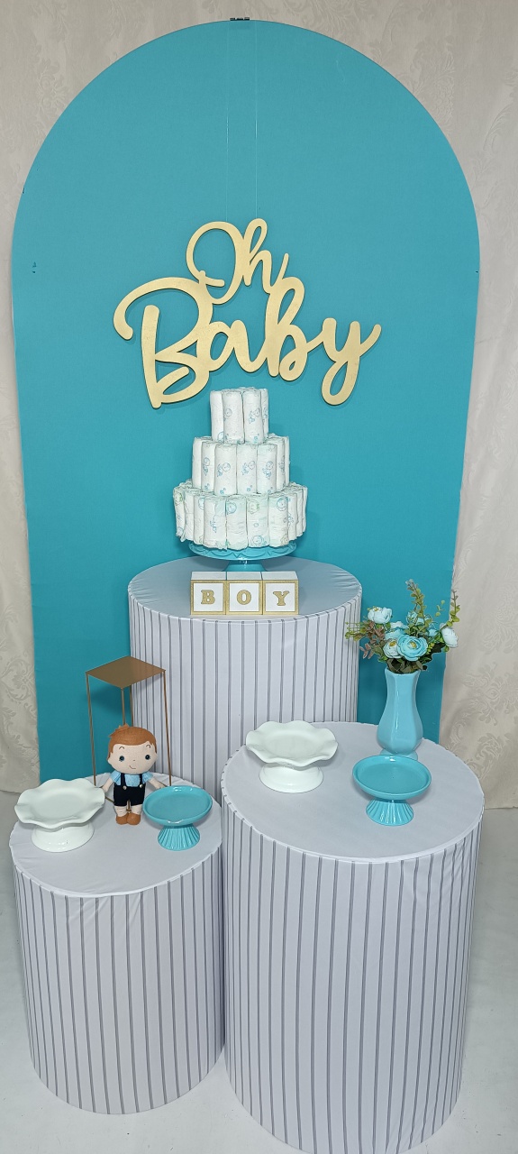 Kit Oh Baby Painel Romano Cilindro (02) - FERNANDO FESTAS E EVENTOS
