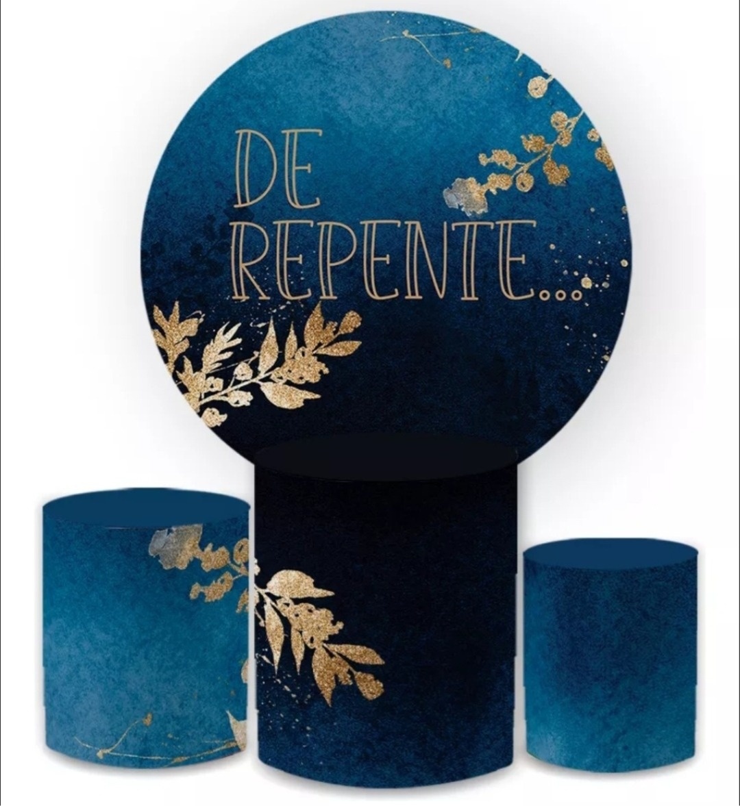 Kit de Repente Azul E Preto E Dourado 01 - FERNANDO FESTAS E EVENTOS