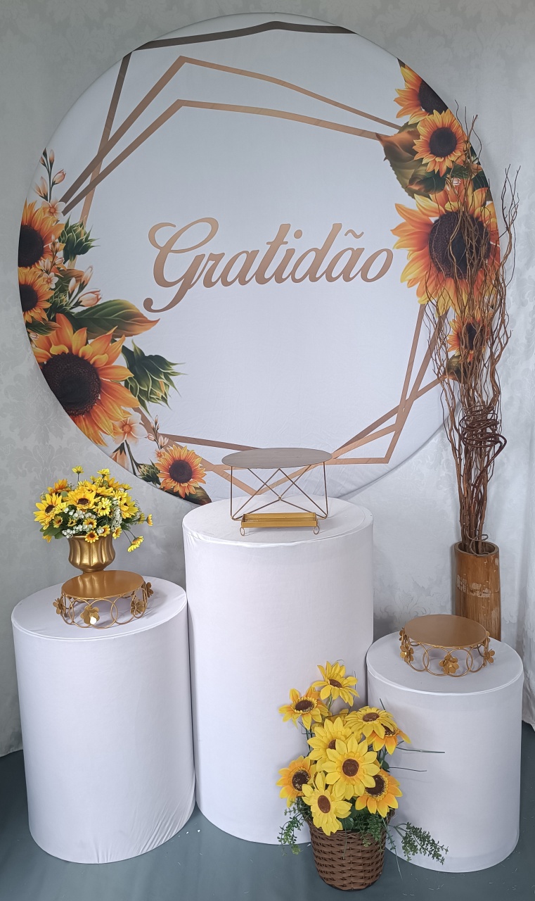 Kit Gratidão Girassol Boleira Ferro  - FERNANDO FESTAS E EVENTOS