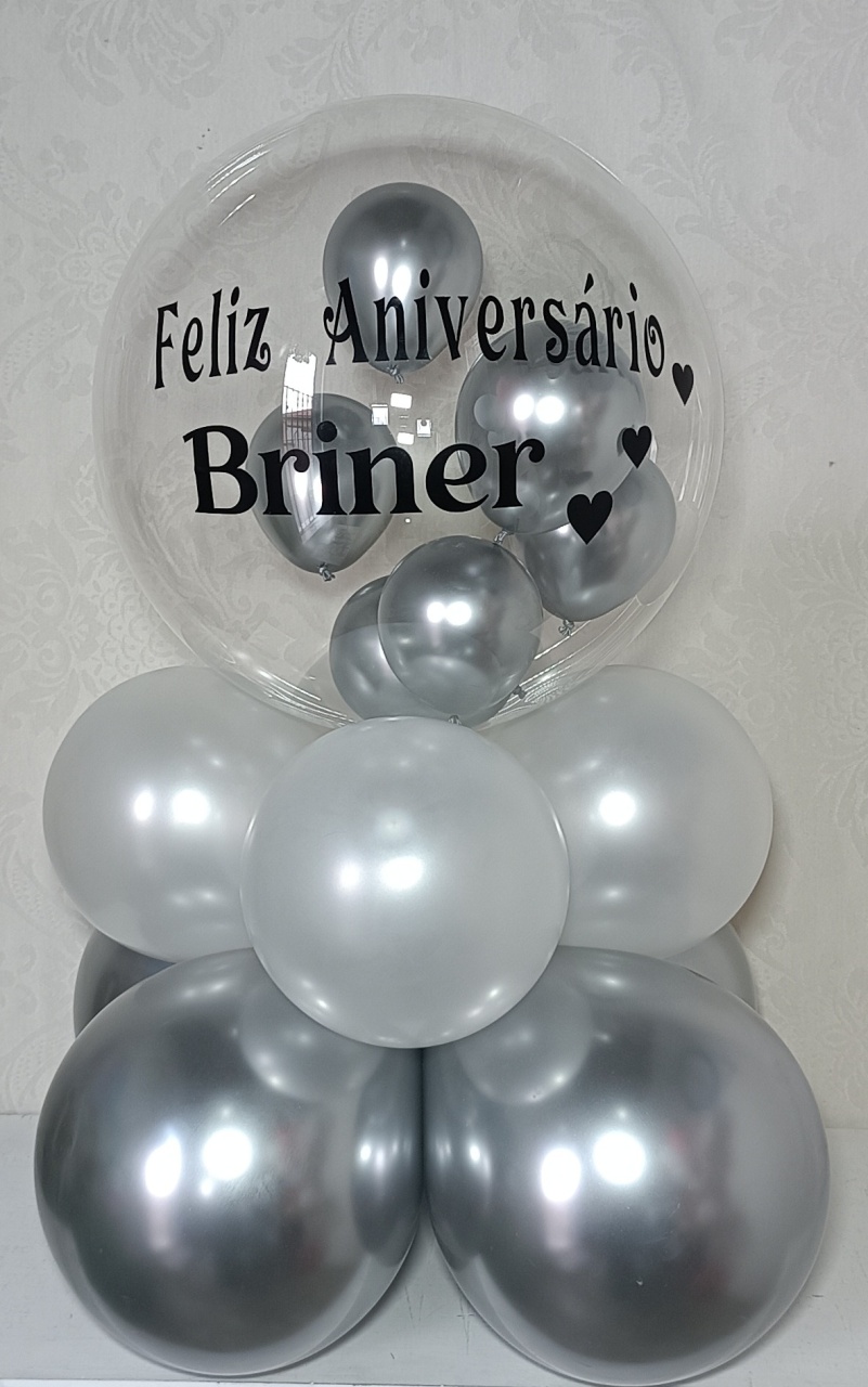 Balão (Briner) Feliz Aniversário  - FERNANDO FESTAS E EVENTOS