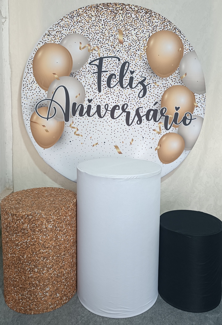 Kit Feliz Aniversário Dourado E Prata (01) - FERNANDO FESTAS E EVENTOS