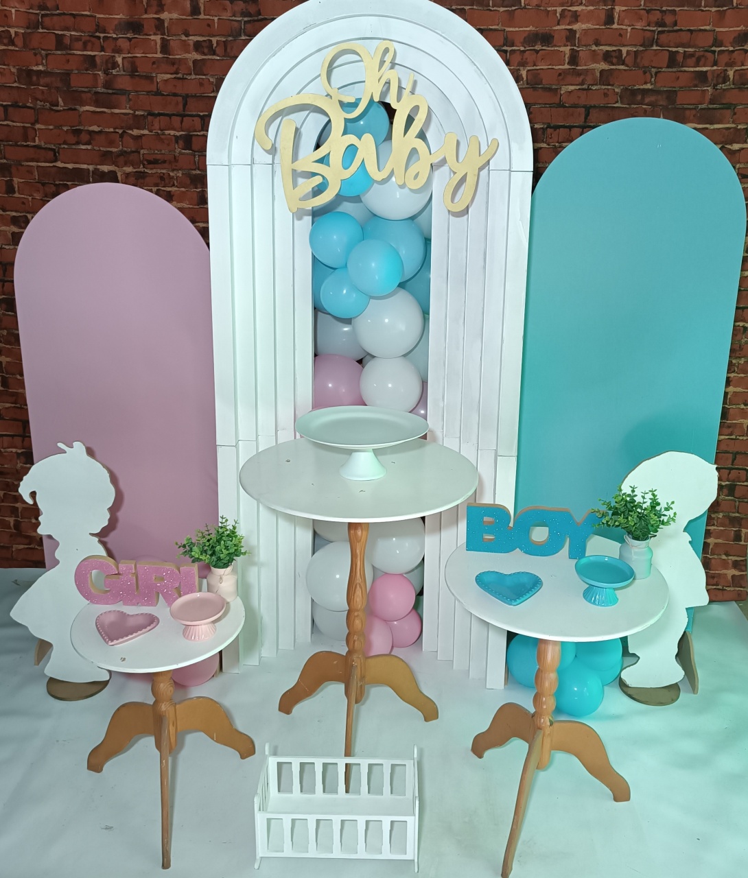 Oh Baby Painel 3 D Mesa Pé Torneado (03) - FERNANDO FESTAS E EVENTOS