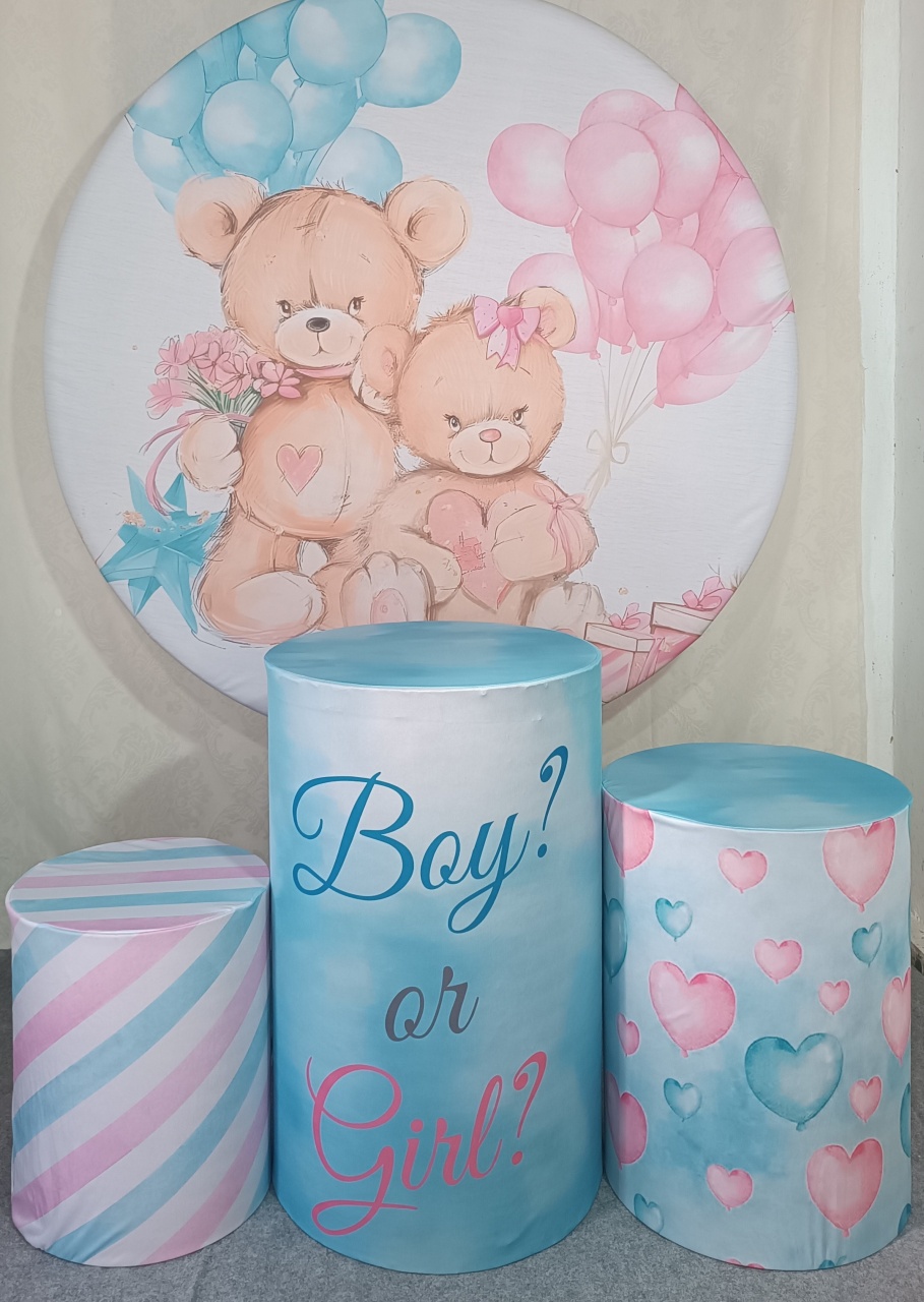 Kit Boy Or Girl Urso 1, 50 Diâmetro (02) - FERNANDO FESTAS E EVENTOS