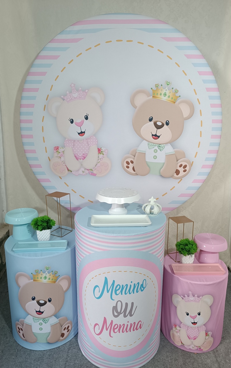 Kit Menina Ou Menino Ursos ( Rosa E Verde )(02) - FERNANDO FESTAS E EVENTOS