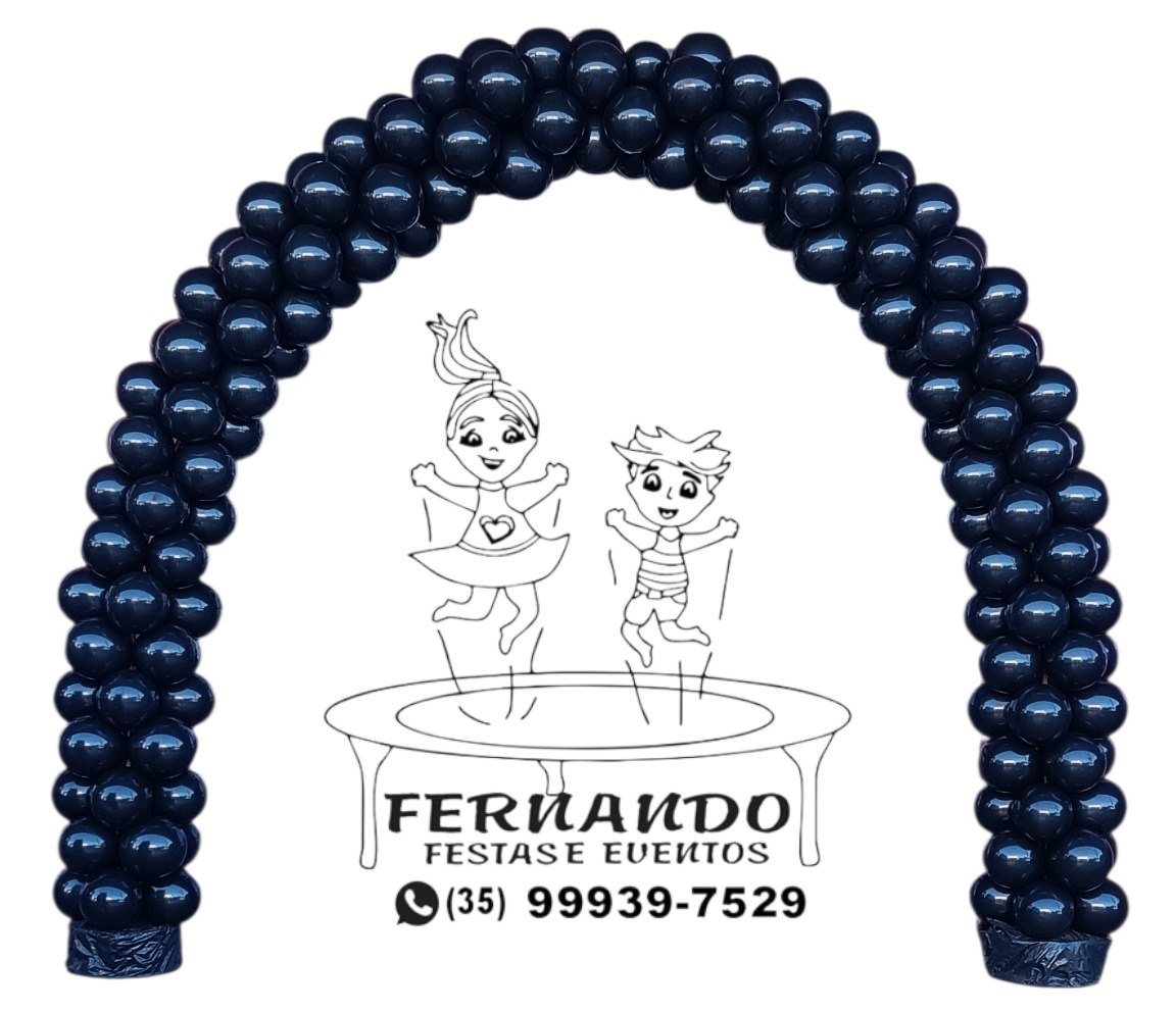 Arco de Balões Preto - FERNANDO FESTAS E EVENTOS