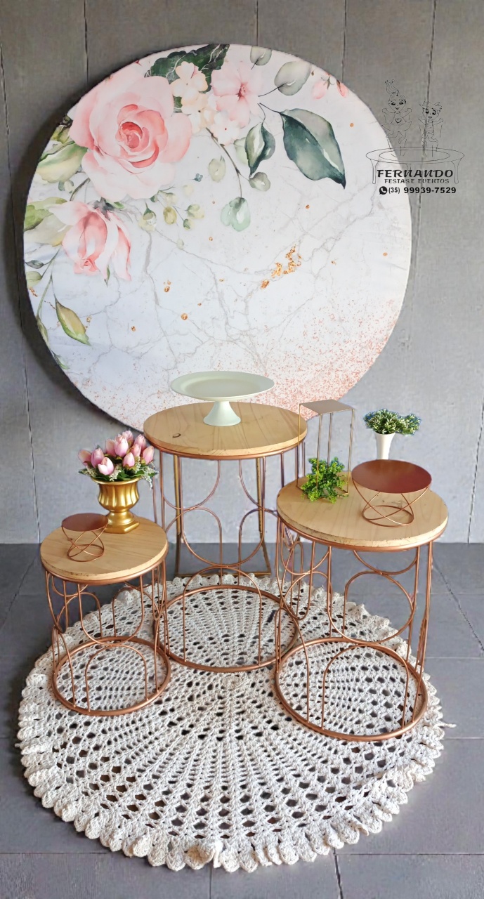 Painel Floral Mármore 02 - FERNANDO FESTAS E EVENTOS