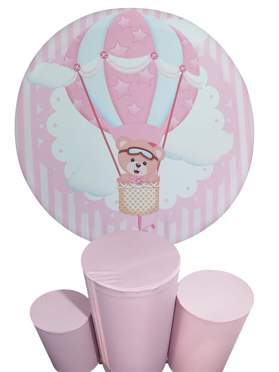 Kit Ursinho Rosa Baloeiro 01 - FERNANDO FESTAS E EVENTOS