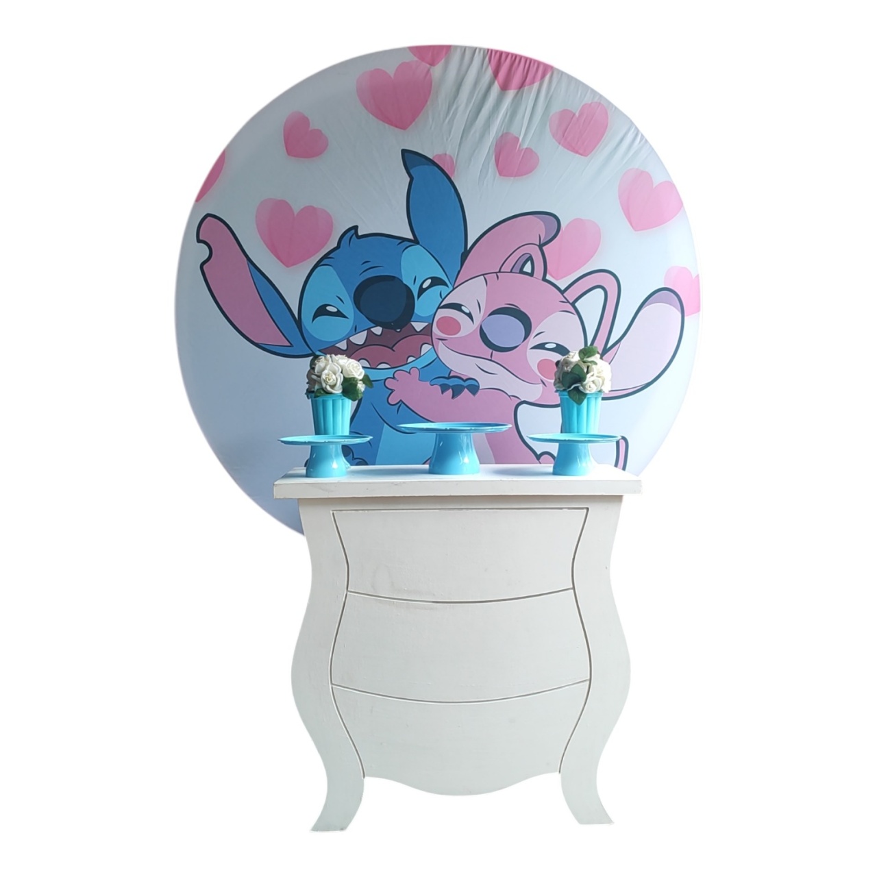 Table Stitch Little E Coração  - FERNANDO FESTAS E EVENTOS