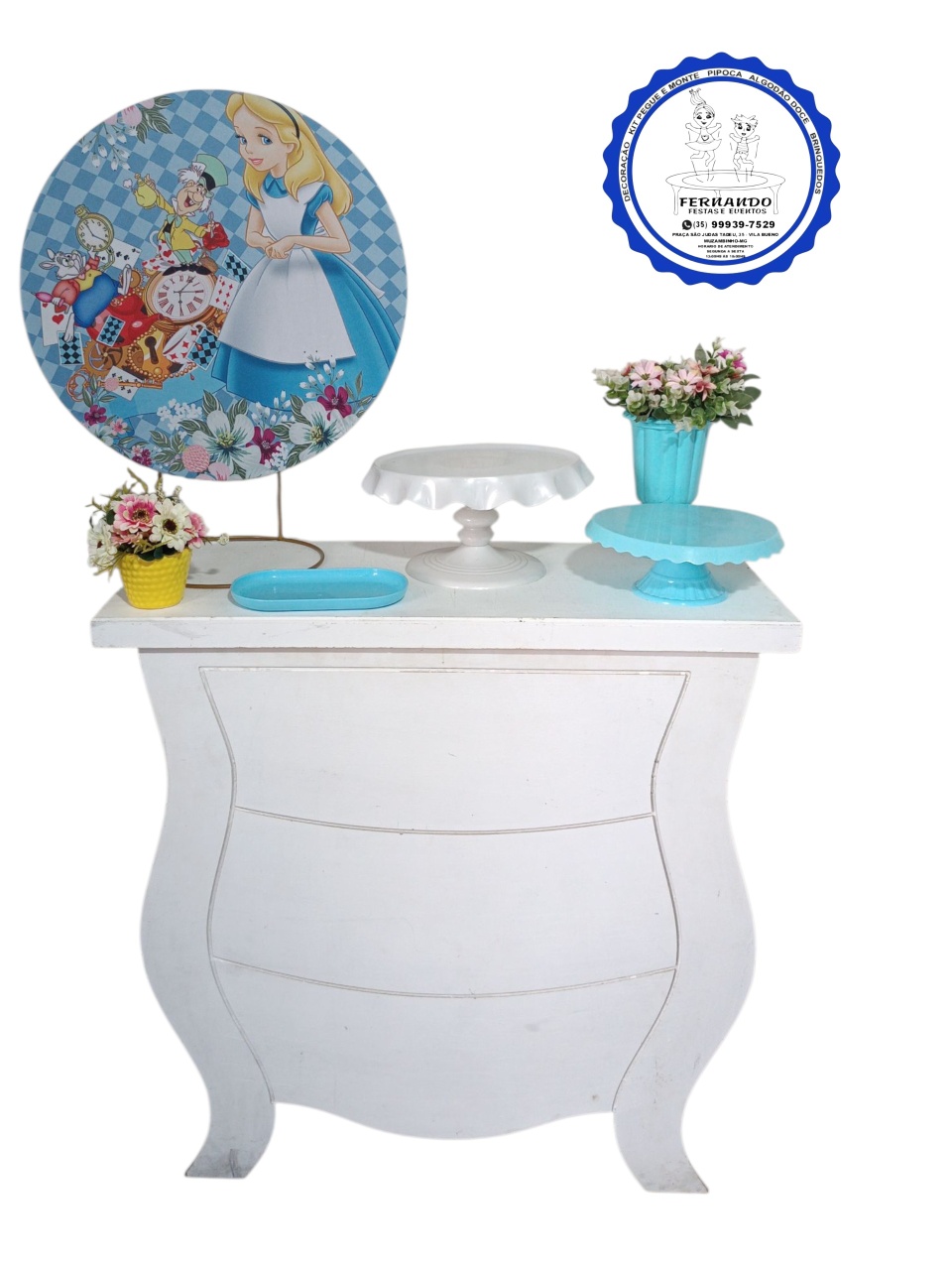 Mini Table Alice 50X50 - FERNANDO FESTAS E EVENTOS