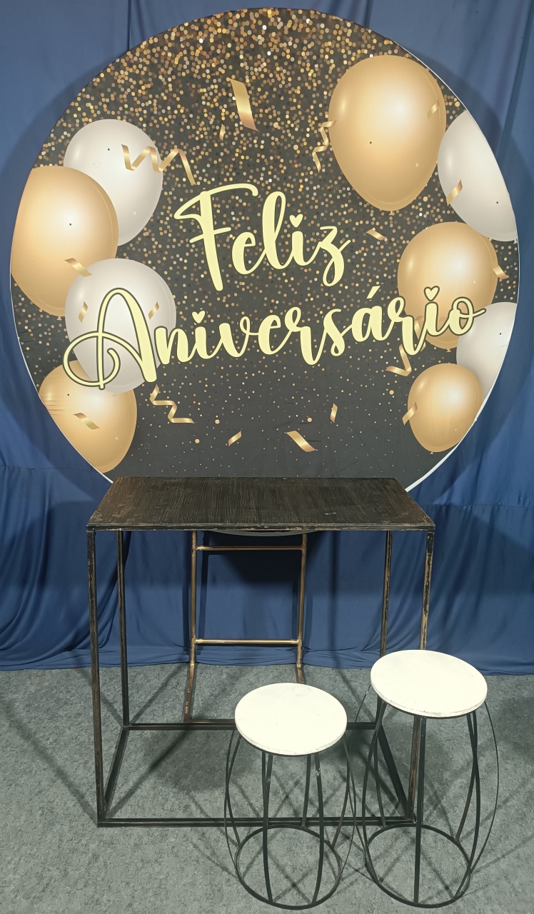 Kit Feliz Aniversário Dourado E Prata (03) - FERNANDO FESTAS E EVENTOS