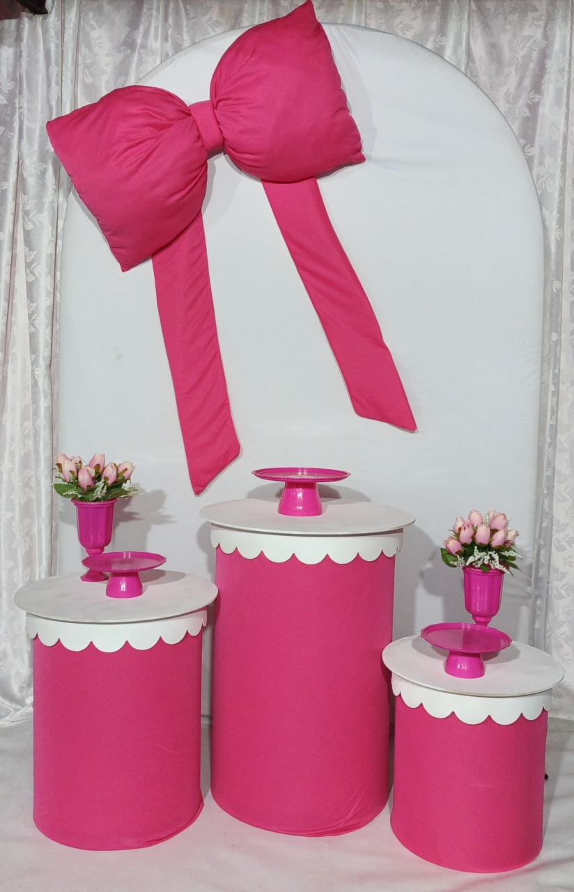Kit Laço Rosa Forte 02 - FERNANDO FESTAS E EVENTOS