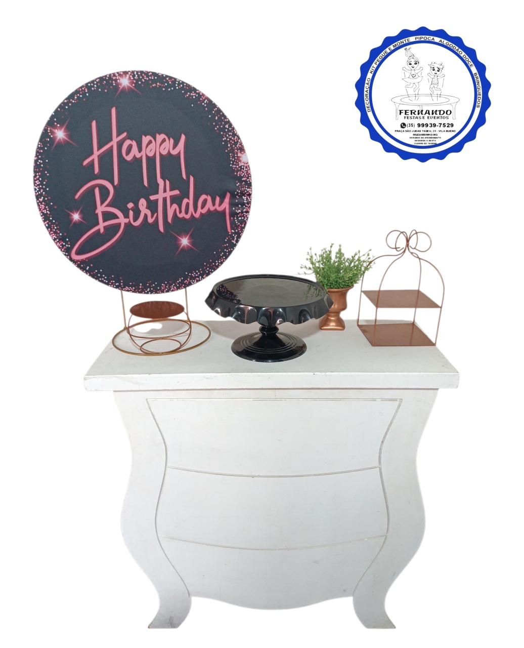 Mini Tablet Happy Birthday Rose 50 Por 50 - FERNANDO FESTAS E EVENTOS