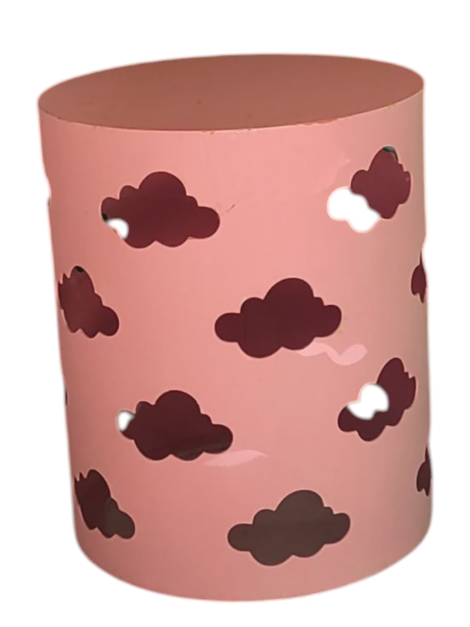 Cilindro Nuvem Rosa Mdf M - FERNANDO FESTAS E EVENTOS