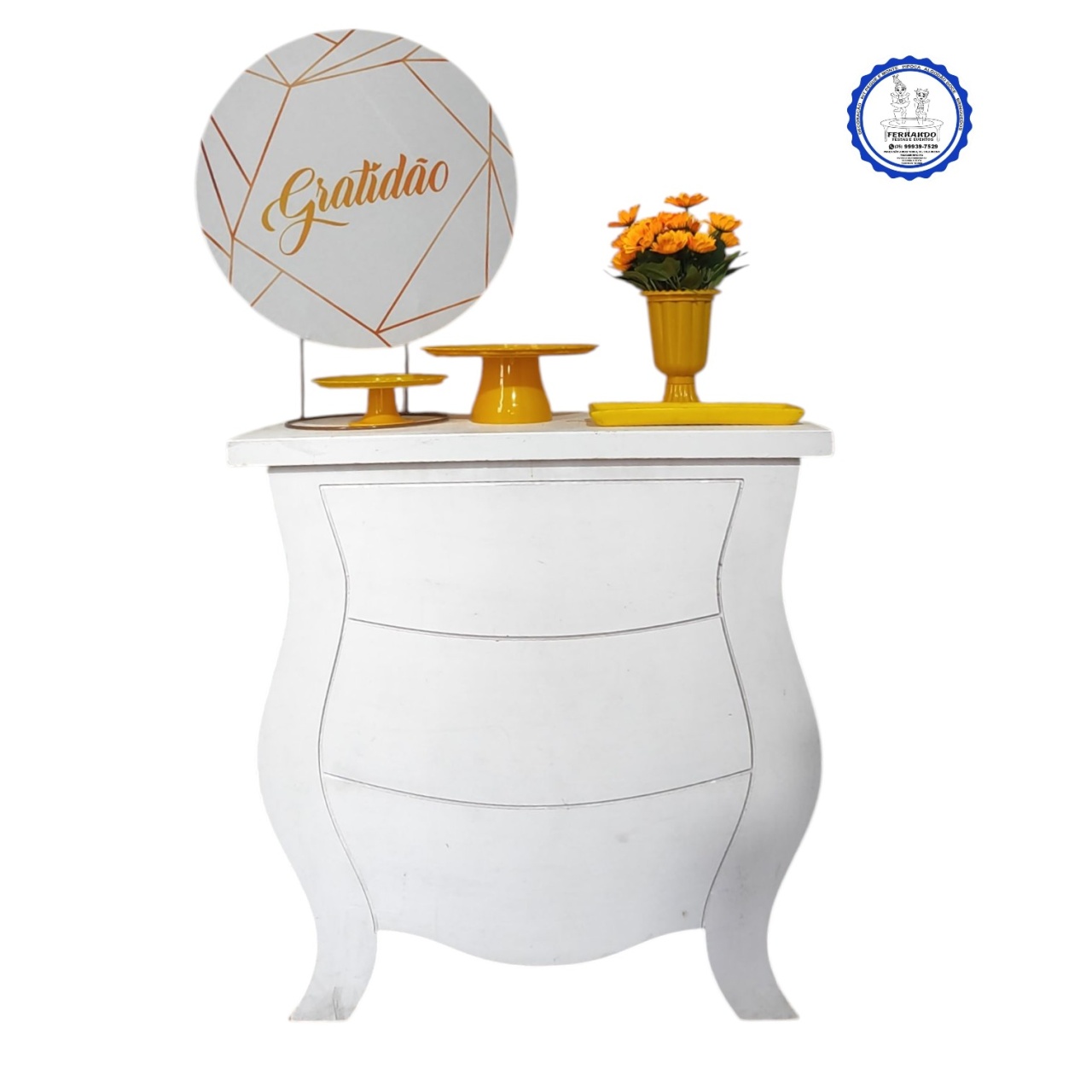 Mini Table Gratidão 50X50  - FERNANDO FESTAS E EVENTOS