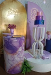 Decoração Luxo Dourado E Roxo (01) - imagem 3