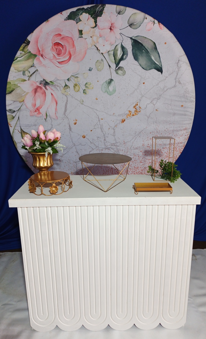 Painel Floral Mármore 06 - FERNANDO FESTAS E EVENTOS